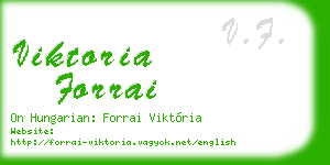 viktoria forrai business card